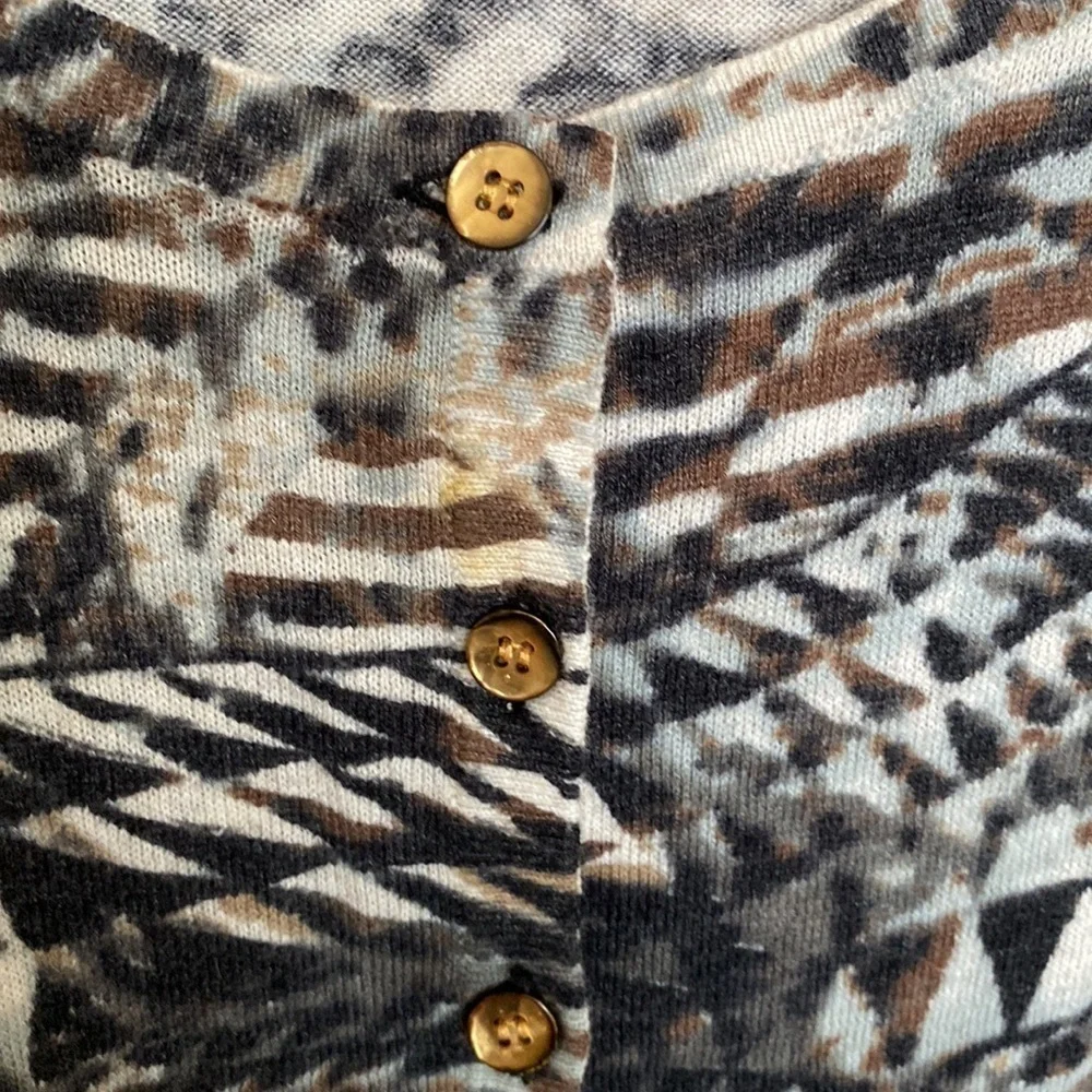 Renuar Lightweight Cotton Cardigan, Size Large - Picture 5 of 9